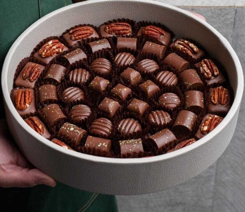 Gourmet Chocolate Assorted - Luxurious Round Box Collection