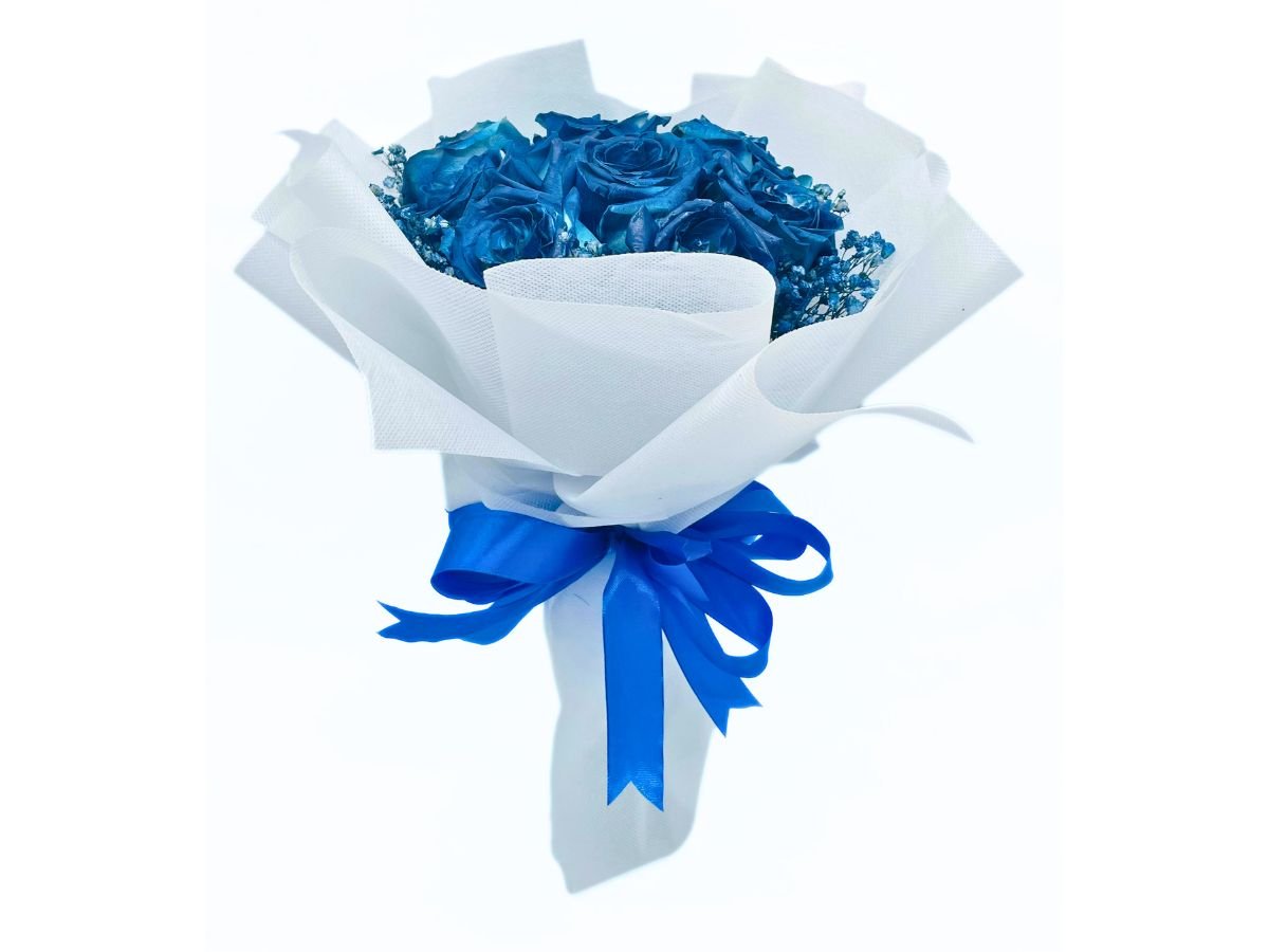 Blue Moon Bouquet - Elegant Spray Roses in Soft Wrap