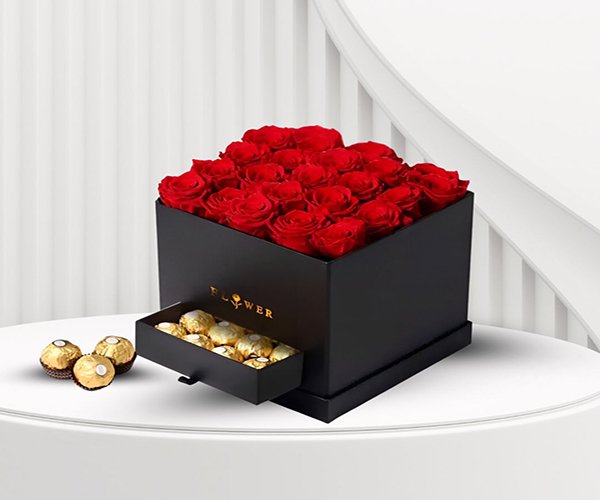 Chocolate Roses Drawer Box