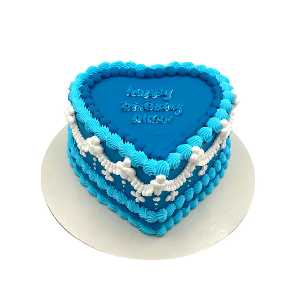 Blue Heart Vintage Cake - 2KG