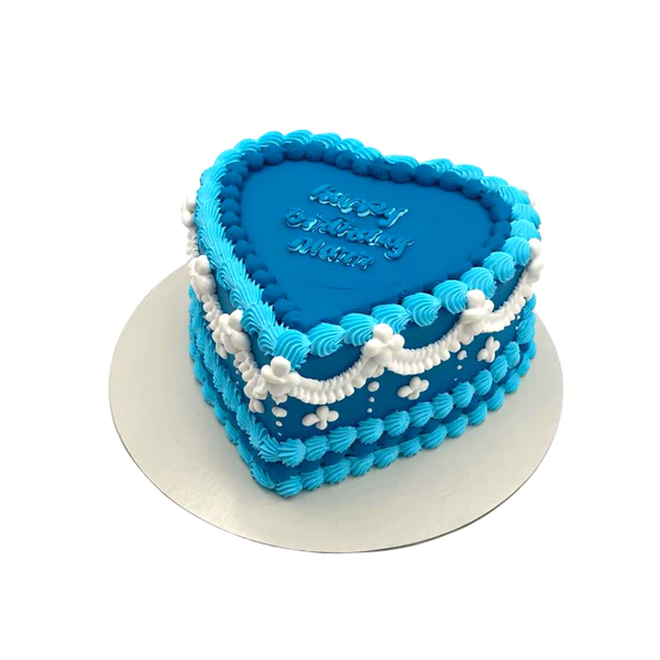 Blue Heart Vintage Cake - 2KG
