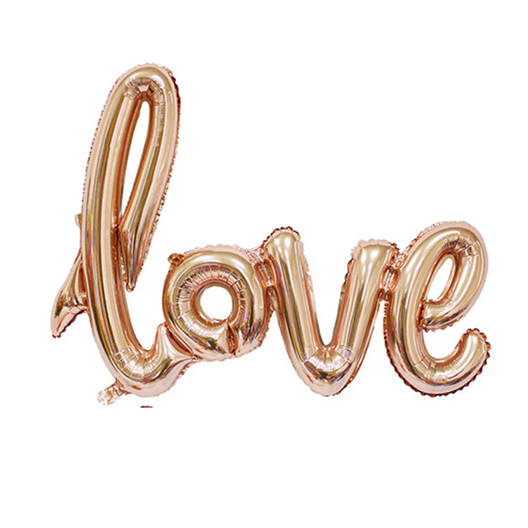Love foil balloons - Rose Gold