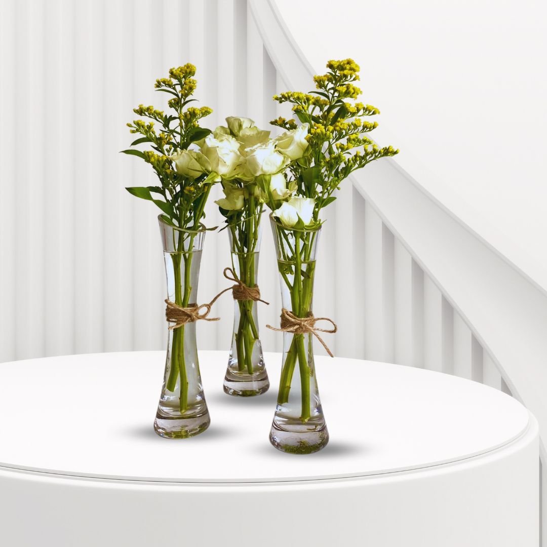 Goldenrods Vases - Trio of Elegance