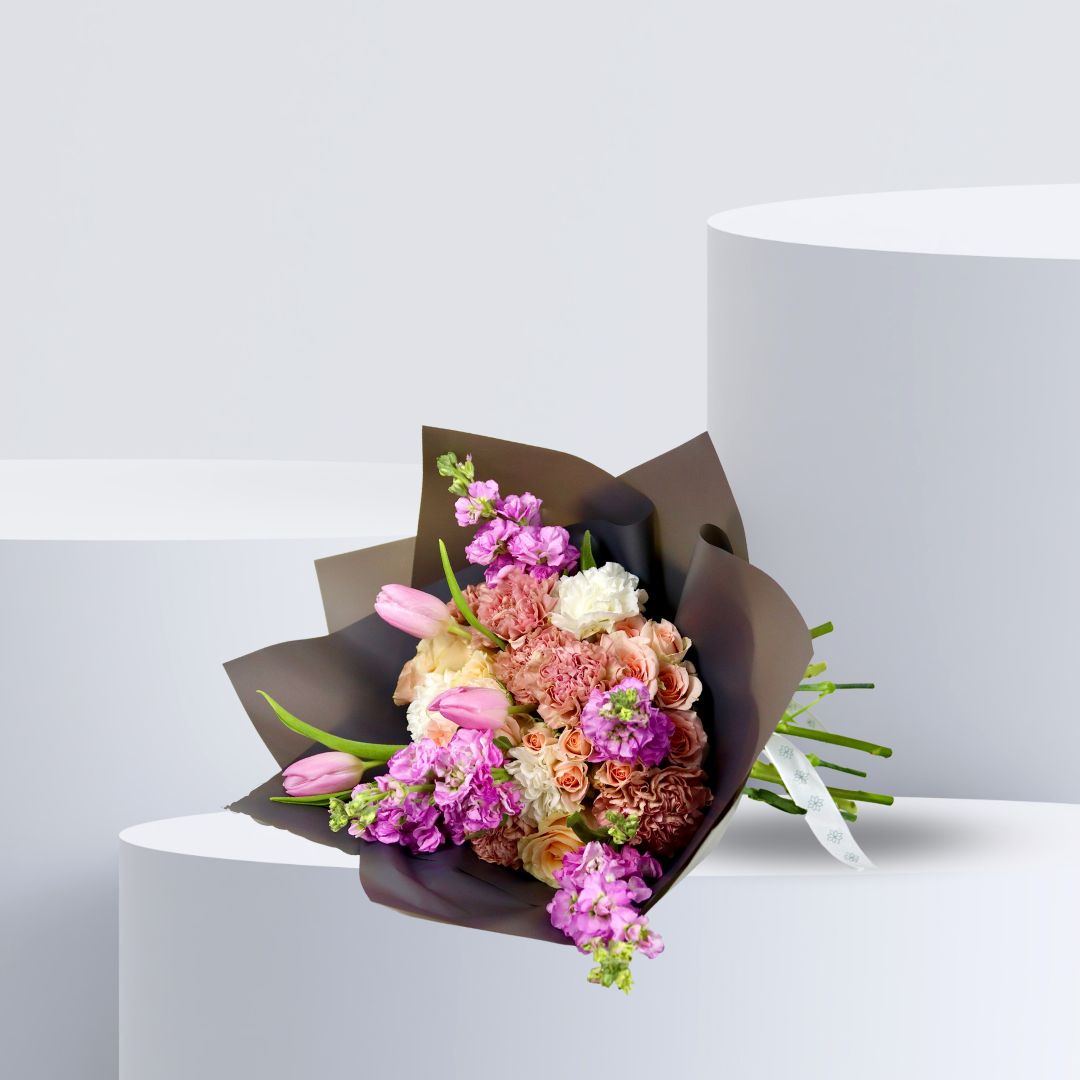 Luxe Blossom Bouquet - Elegant Pink-Themed Floral Arrangement